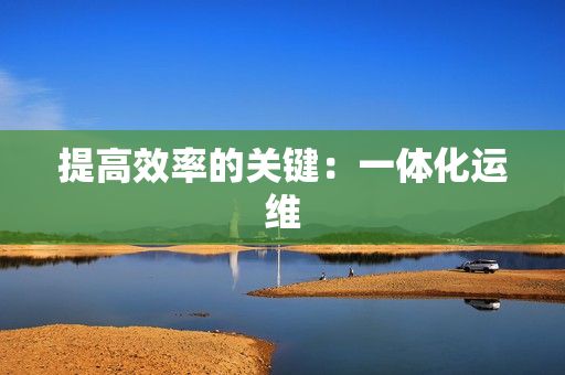 提高效率的關鍵：一體化運維