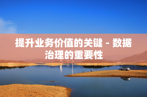 提升業務價值的關鍵 - 數據治理的重要性