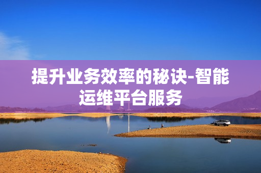 提升業(yè)務(wù)效率的秘訣-智能運維平臺服務(wù)