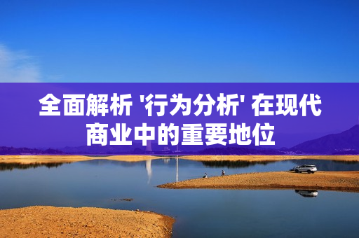 全面解析 '行為分析' 在現代商業中的重要地位