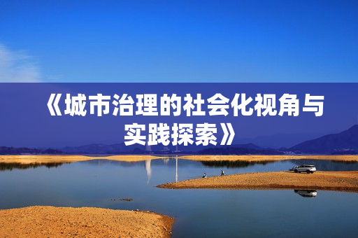 《城市治理的社會化視角與實踐探索》