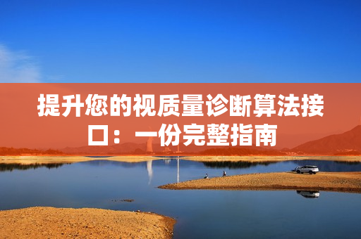 提升您的視質量診斷算法接口：一份完整指南