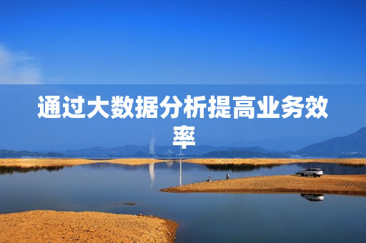 通過大數據分析提高業務效率