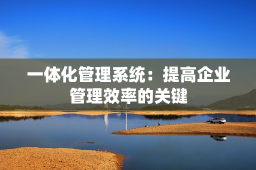 一體化管理系統：提高企業管理效率的關鍵